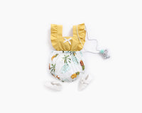 Load image into Gallery viewer, Baby Kid Girls Color-blocking Fruit Cartoon Print Rompers Wholesale 22032242
