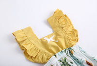 Load image into Gallery viewer, Baby Kid Girls Color-blocking Fruit Cartoon Print Rompers Wholesale 22032242
