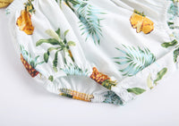 Load image into Gallery viewer, Baby Kid Girls Color-blocking Fruit Cartoon Print Rompers Wholesale 22032242
