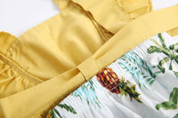 Load image into Gallery viewer, Baby Kid Girls Color-blocking Fruit Cartoon Print Rompers Wholesale 22032242
