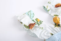 Load image into Gallery viewer, Baby Kid Girls Color-blocking Fruit Cartoon Print Rompers Wholesale 22032242
