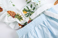 Load image into Gallery viewer, Baby Kid Girls Color-blocking Fruit Cartoon Print Rompers Wholesale 22032242
