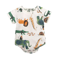 Load image into Gallery viewer, Baby Kid Girls Boys Letters Animals Cartoon Print Rompers Wholesale 22032253
