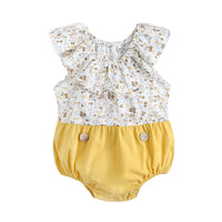 Load image into Gallery viewer, Baby Kid Girls Flower Print Rompers Wholesale 22032264
