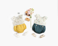 Load image into Gallery viewer, Baby Kid Girls Flower Print Rompers Wholesale 22032264
