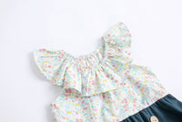 Load image into Gallery viewer, Baby Kid Girls Flower Print Rompers Wholesale 22032264
