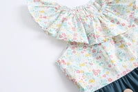 Load image into Gallery viewer, Baby Kid Girls Flower Print Rompers Wholesale 22032264

