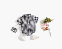 Load image into Gallery viewer, Baby Kid Boys Checked Print Rompers Wholesale 22032266
