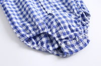 Load image into Gallery viewer, Baby Kid Boys Checked Print Rompers Wholesale 22032266
