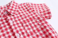 Load image into Gallery viewer, Baby Kid Boys Checked Print Rompers Wholesale 22032266
