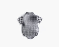 Load image into Gallery viewer, Baby Kid Boys Checked Print Rompers Wholesale 22032266
