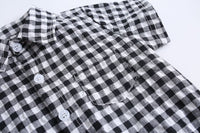 Load image into Gallery viewer, Baby Kid Boys Checked Print Rompers Wholesale 22032266
