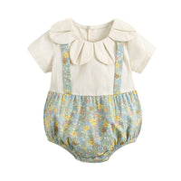 Load image into Gallery viewer, Baby Kid Girls Flower Print Rompers Wholesale 22032271
