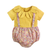 Load image into Gallery viewer, Baby Kid Girls Flower Print Rompers Wholesale 22032271
