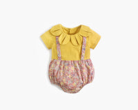 Load image into Gallery viewer, Baby Kid Girls Flower Print Rompers Wholesale 22032271
