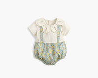 Load image into Gallery viewer, Baby Kid Girls Flower Print Rompers Wholesale 22032271
