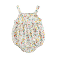 Load image into Gallery viewer, Baby Kid Girls Flower Print Rompers Wholesale 22032272
