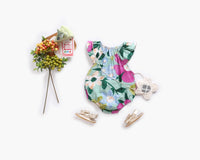 Load image into Gallery viewer, Baby Kid Girls Flower Print Rompers Wholesale 22032273
