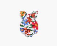 Load image into Gallery viewer, Baby Kid Girls Flower Print Rompers Wholesale 22032273

