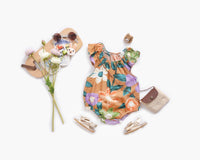 Load image into Gallery viewer, Baby Kid Girls Flower Print Rompers Wholesale 22032273
