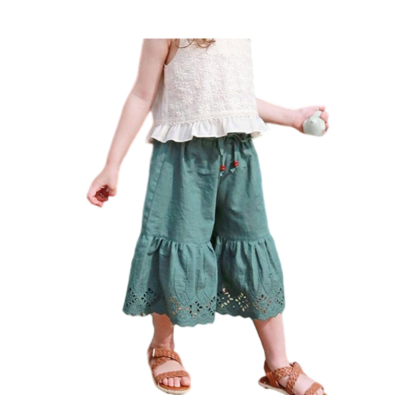 Baby Kid Girls Solid Color Pants Wholesale 22032276
