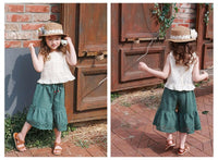 Load image into Gallery viewer, Baby Kid Girls Solid Color Flower Embroidered Tank Tops Wholesale 22032277
