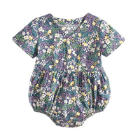 Load image into Gallery viewer, Baby Kid Girls Flower Print Rompers Wholesale 22032278
