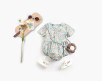 Load image into Gallery viewer, Baby Kid Girls Flower Print Rompers Wholesale 22032278
