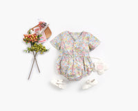 Load image into Gallery viewer, Baby Kid Girls Flower Print Rompers Wholesale 22032278
