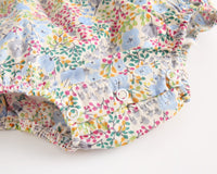 Load image into Gallery viewer, Baby Kid Girls Flower Print Rompers Wholesale 22032278
