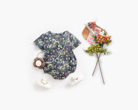 Load image into Gallery viewer, Baby Kid Girls Flower Print Rompers Wholesale 22032278
