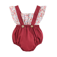 Load image into Gallery viewer, Baby Kid Girls Flower Print Rompers Wholesale 22032279
