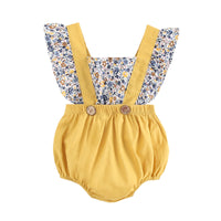 Load image into Gallery viewer, Baby Kid Girls Flower Print Rompers Wholesale 22032279
