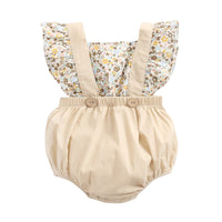 Load image into Gallery viewer, Baby Kid Girls Flower Print Rompers Wholesale 22032279
