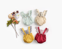 Load image into Gallery viewer, Baby Kid Girls Flower Print Rompers Wholesale 22032279
