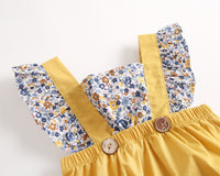 Load image into Gallery viewer, Baby Kid Girls Flower Print Rompers Wholesale 22032279
