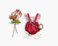 Load image into Gallery viewer, Baby Kid Girls Flower Print Rompers Wholesale 22032279
