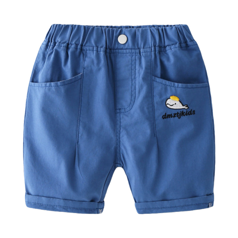 Baby Kid Boys Letters Cartoon Embroidered Shorts Wholesale 22032293