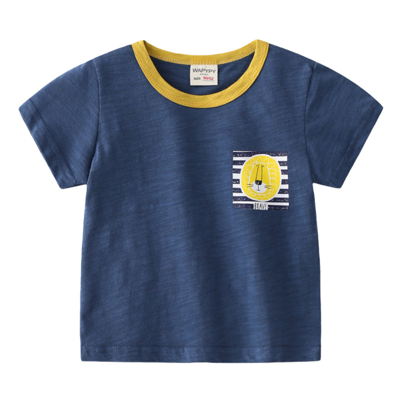 Baby Kid Boys Letters Animals Cartoon Print T-Shirts Wholesale 22032292