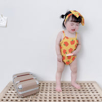 Load image into Gallery viewer, Baby Kid Girls Fruit Print Rompers Bow Headwear Wholesale 22032294
