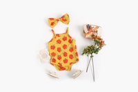 Load image into Gallery viewer, Baby Kid Girls Fruit Print Rompers Bow Headwear Wholesale 22032294

