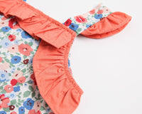 Load image into Gallery viewer, Baby Kid Girls Flower Print Rompers Bow Headwear Wholesale 22032296
