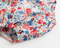 Load image into Gallery viewer, Baby Kid Girls Flower Print Rompers Bow Headwear Wholesale 22032296

