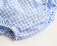 Load image into Gallery viewer, Baby Kid Girls Checked Print Rompers Wholesale 22032299
