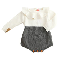 Load image into Gallery viewer, Baby Kid Unisex Color-blocking Crochet Rompers Wholesale 22032308
