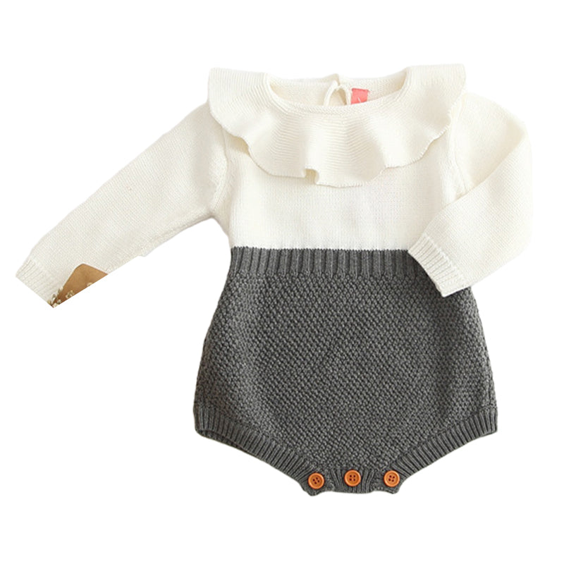 Baby Kid Unisex Color-blocking Crochet Rompers Wholesale 22032308