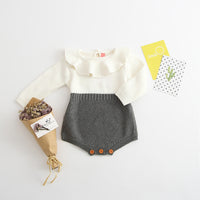 Load image into Gallery viewer, Baby Kid Unisex Color-blocking Crochet Rompers Wholesale 22032308
