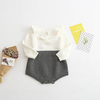 Load image into Gallery viewer, Baby Kid Unisex Color-blocking Crochet Rompers Wholesale 22032308
