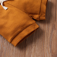 Load image into Gallery viewer, 2 Pieces Set Baby Unisex Solid Color Muslin&amp;Ribbed Rompers And Shorts Wholesale 220323233
