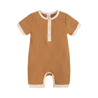 Load image into Gallery viewer, Baby Unisex Muslin&amp;Ribbed Jumpsuits Wholesale 220323278

